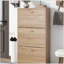 Armoire de rangement pour chaussures à 3 tiroirs, range-chaussures en bois à 3 niveaux