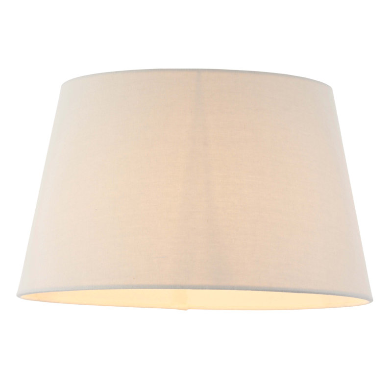 Orpington Fabric Drum Lamp Shade, 22cm H x 35.5cm W x 35.5cm D, Ivory