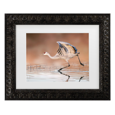 James Lu  Running In The Morning Mist Matted Framed Art