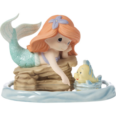 Precious Moments Disney The Little Mermaid Ariel with Mirror Figurine 4.97 Inch