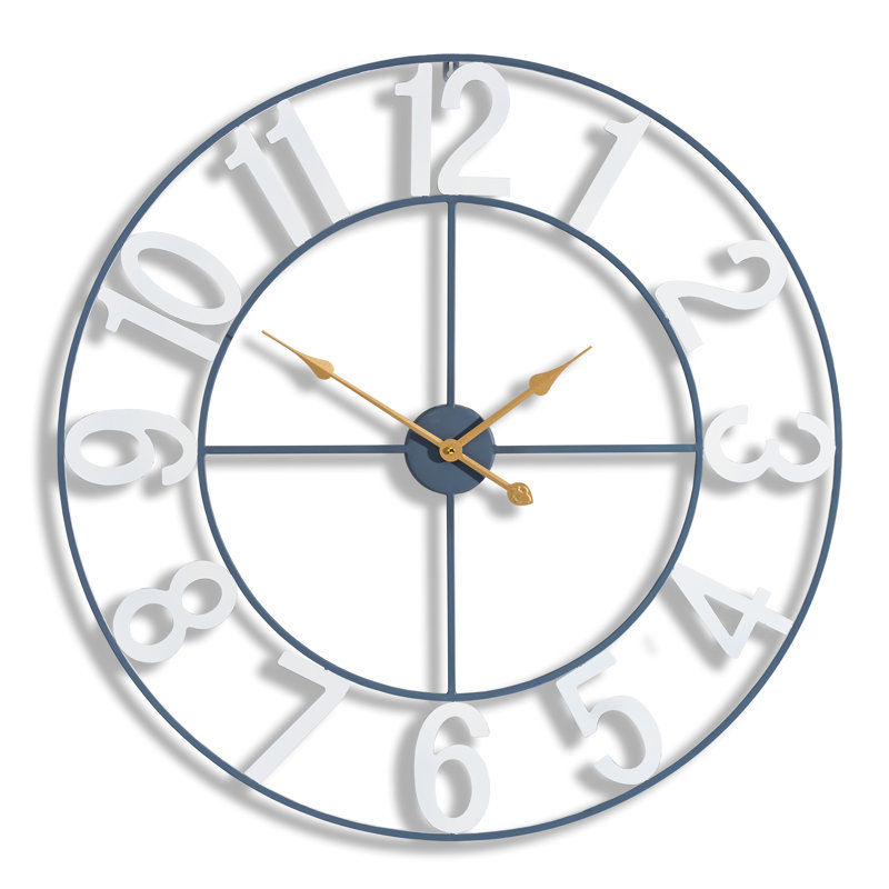 Grande horloge murale 32 po, Blanc