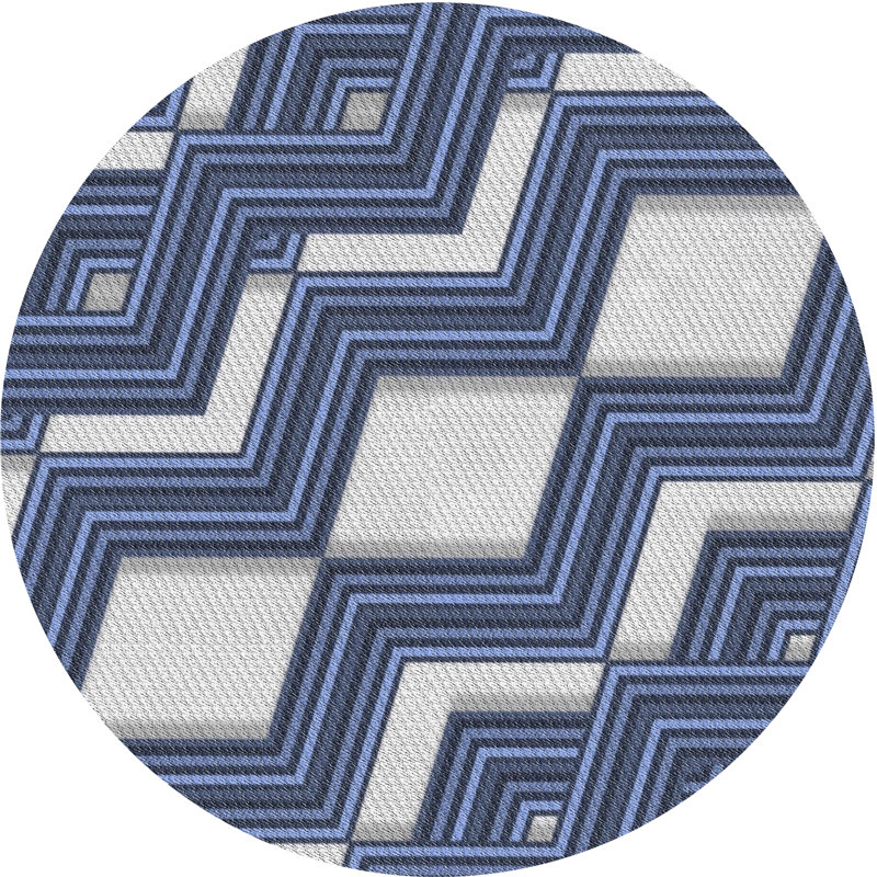Geometric Indoor Rug, Round 6'