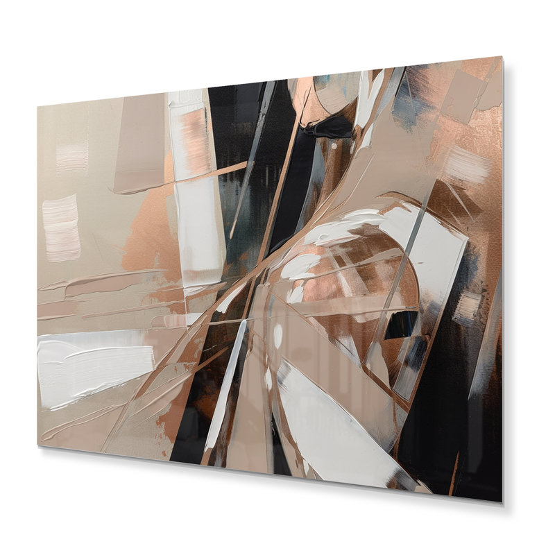 Sheakleyville brun et noir au-delà des limites V - reproduction non encadrée sur métal, H 24 po x l 32 po x P 1 po