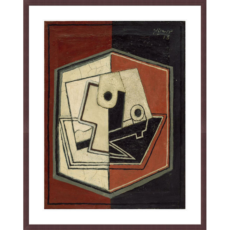 «Glass and Tube» par Pablo Picasso, impression giclée sur cadre, H 41,5 po x l 33,02 po