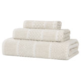 Ensemble de serviettes 3 pièces en mélange de coton et viscose Naples
