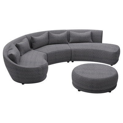 Fizz 144'' Wide Patio Sectional with Cushions