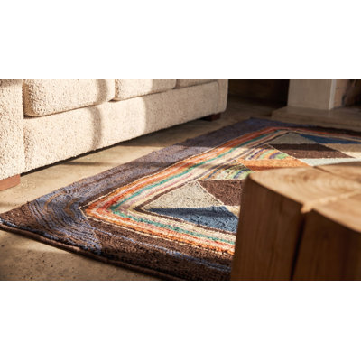 Tapis antique en laine American Hooked