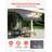 Manual Retractable Awning, 118" Outdoor Retractable Patio Awning Sunshade Shelter, Height Adjustable Patio Door Window Canopy with Manual Crank Handle for Backyard, Garden, Balcony, Dark Gray-128983009