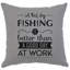 Coussin Wooded River Image - Jour de pêche - Paille de lin-25935502