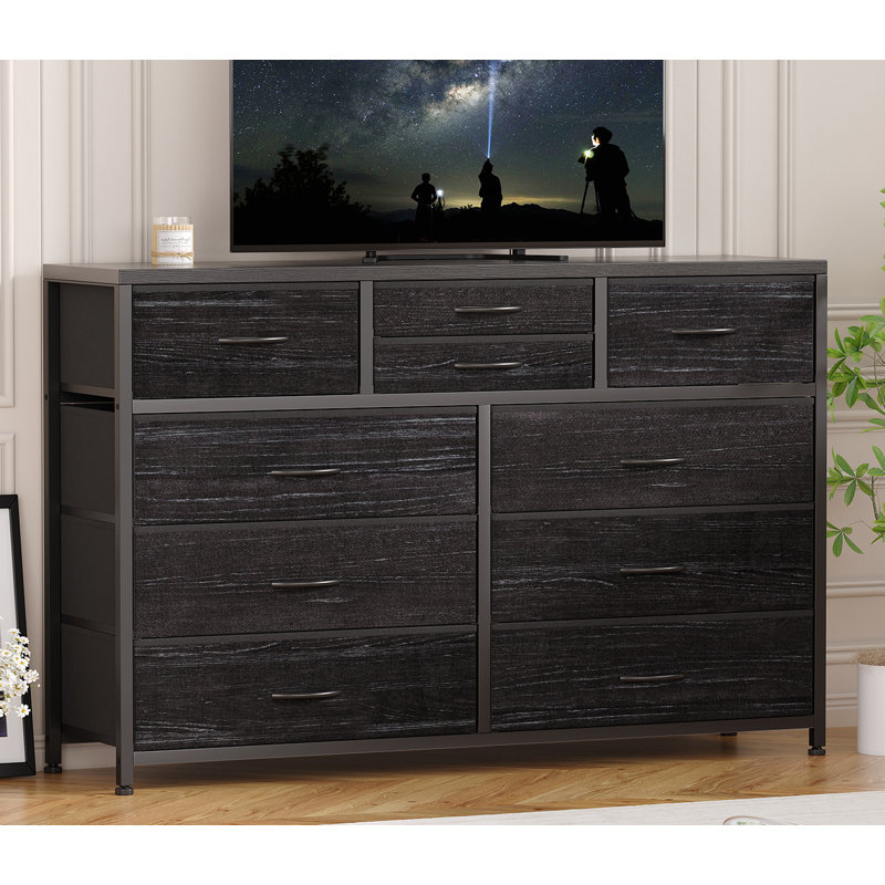 10 Drawer Storage Drawer, Black