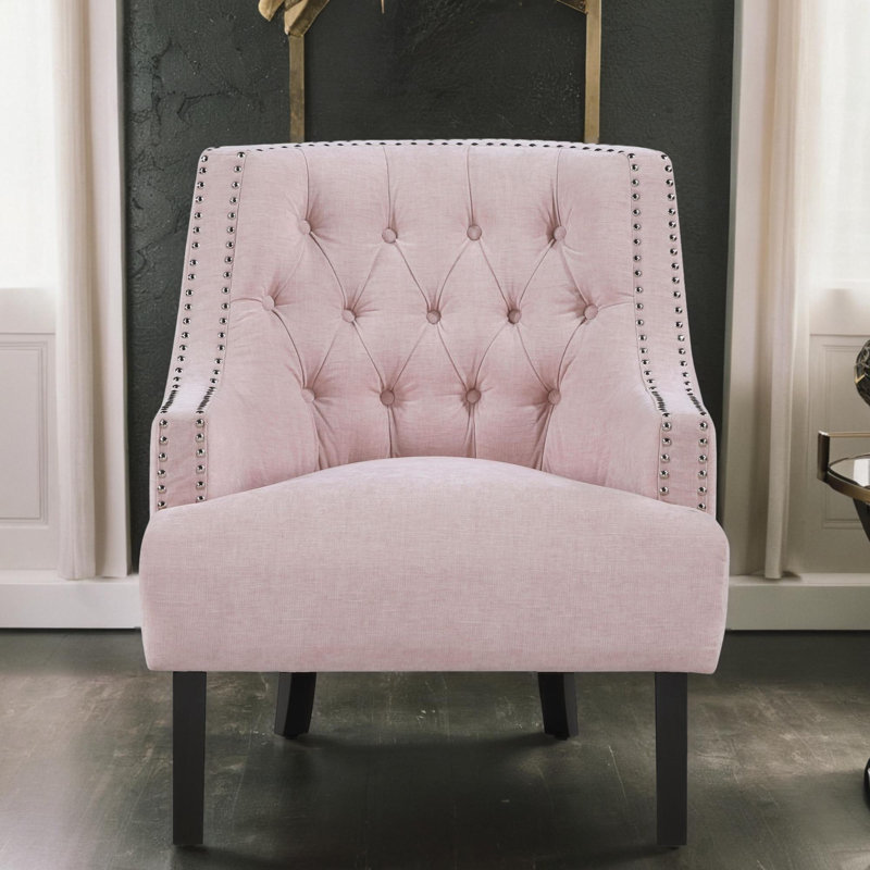  Chaise d'appoint 28 po Bania, Chenille rose