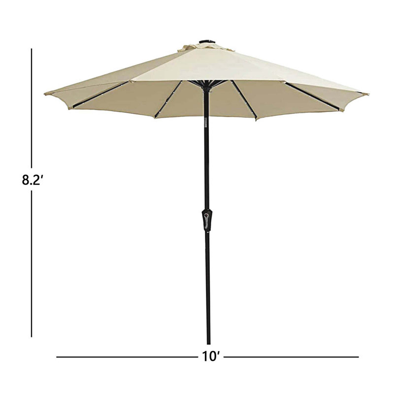 Parasol de marché éclairé 10 pi Akira