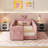 Twin Size Upholstered Platform Bed With Cute Rabbit Ear Shaped Headboard, Safety Rail, And Convenient Storage Pocket, Boucle Fabric – Perfect For Kids' Bedroom-795159228-786033678