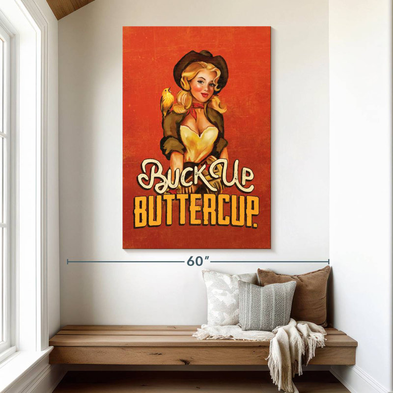 Leisha Buck Up Buttercup Ruby, 51" H x 34" W