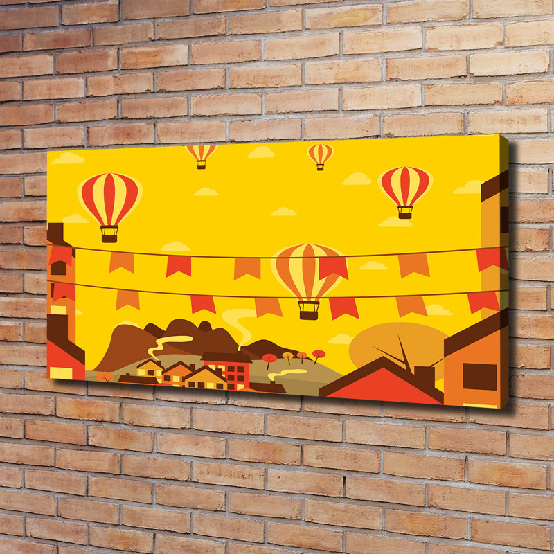 Balloons Over The City - Wrapped Canvas Print