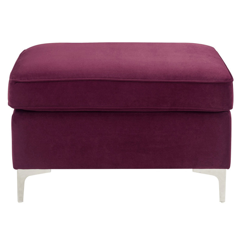 Repose-pieds rectangulaire, Tissu rouge
