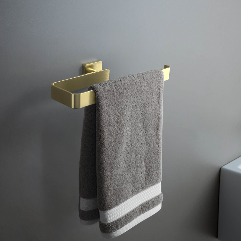 Blaze 10 inch Bathroom Towel Bar, Or brossé
