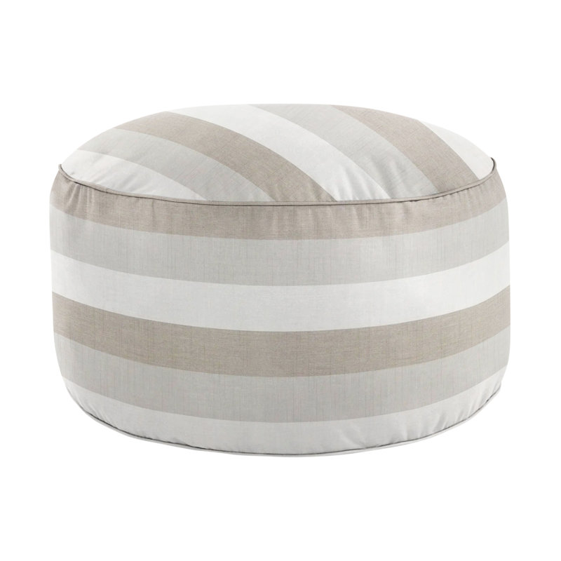 Repose-pieds d'extérieur rembourré Brunk avec coussin Sunbrella®, Beige