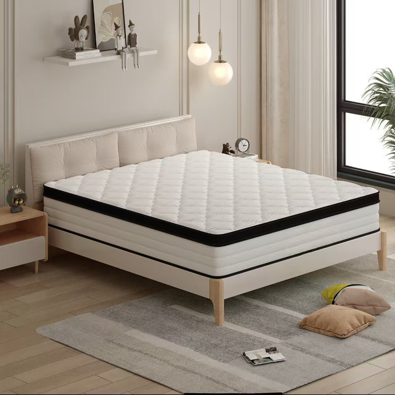 12" Medium Hybrid Mattress, Queen Size Mattress in a Box, Pocket Springs, Motion Isolation, Pressure Relief, Breathable