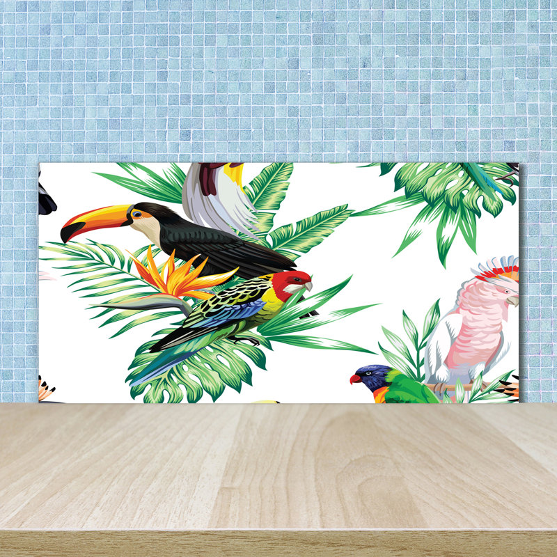 50cm W x 100cm L Glass Peel and Stick Panel