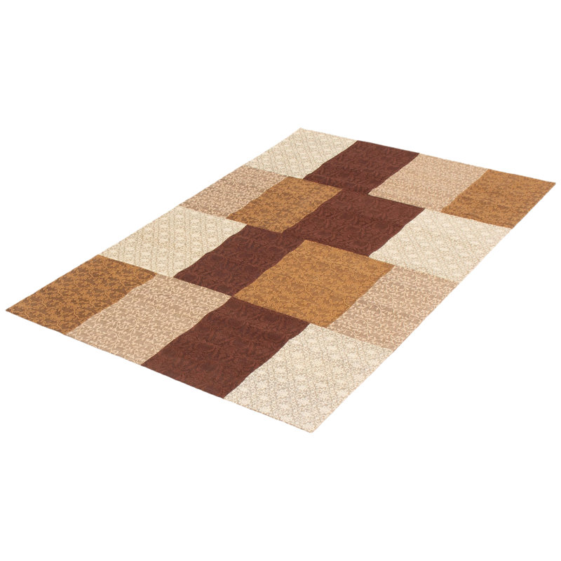 Tapis brun foncé à tissage plat Evajo