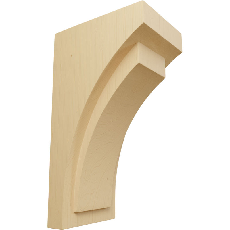 Alder 10" Hand-Carved Wood Corbel Bracket