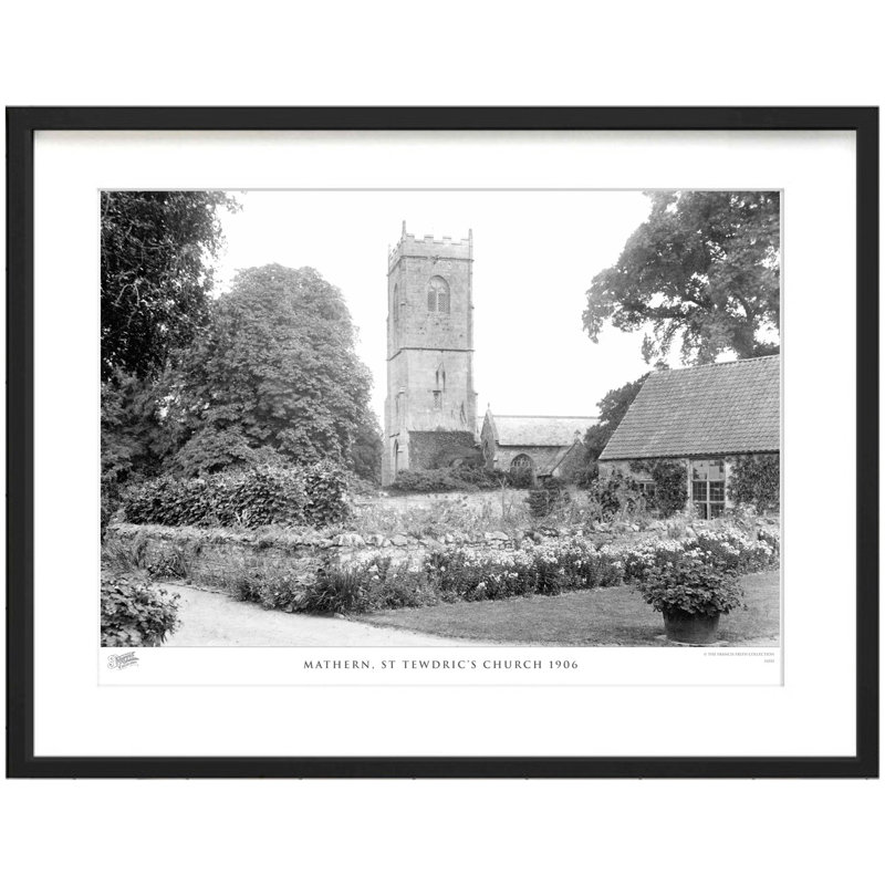 Mathern, St Tewdrics Church 1906 - Single Picture Frame Print, 60cm H x 80cm W x 2.3cm D