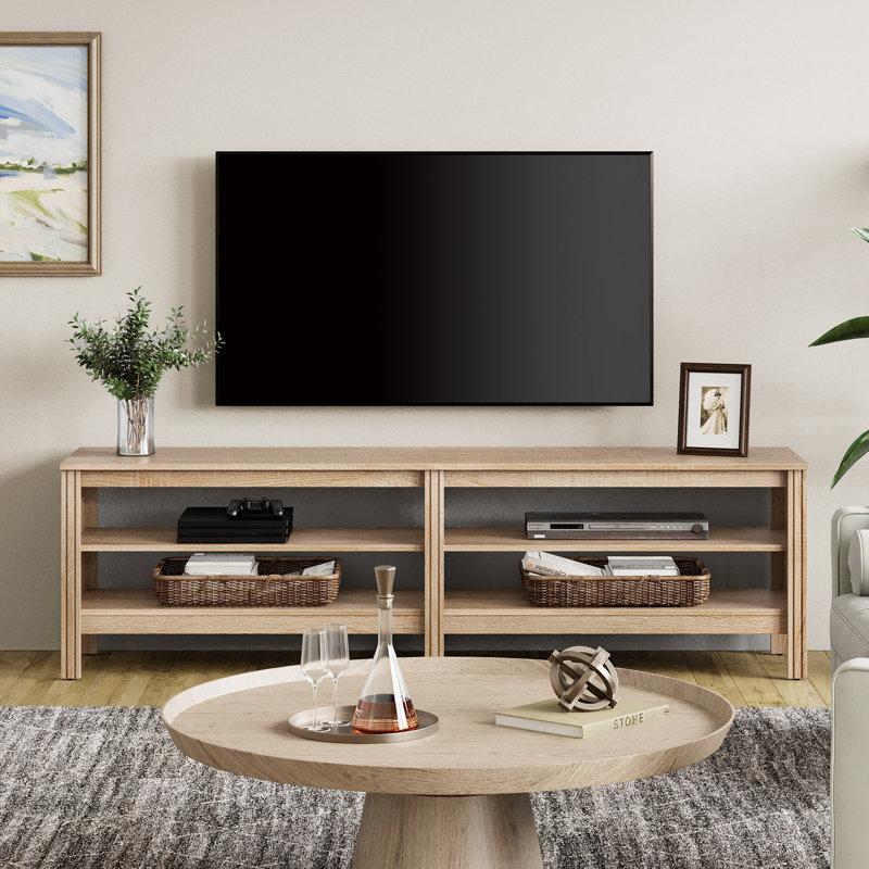 Meuble télé pour téléviseur de 75 po ou moins Ashae, Blanc