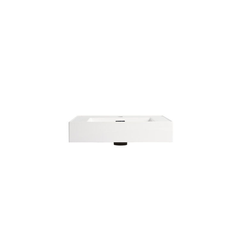 Lavabo de salle de bain en résine - touche chêne blanc américain, 23,88 po Profondeur x 17,93 po, largeur 4,98 po, poids du produit 39,22 lb