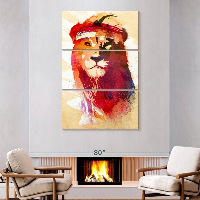 Lion de gymnastique Brampt, H 74 po x l 48 po