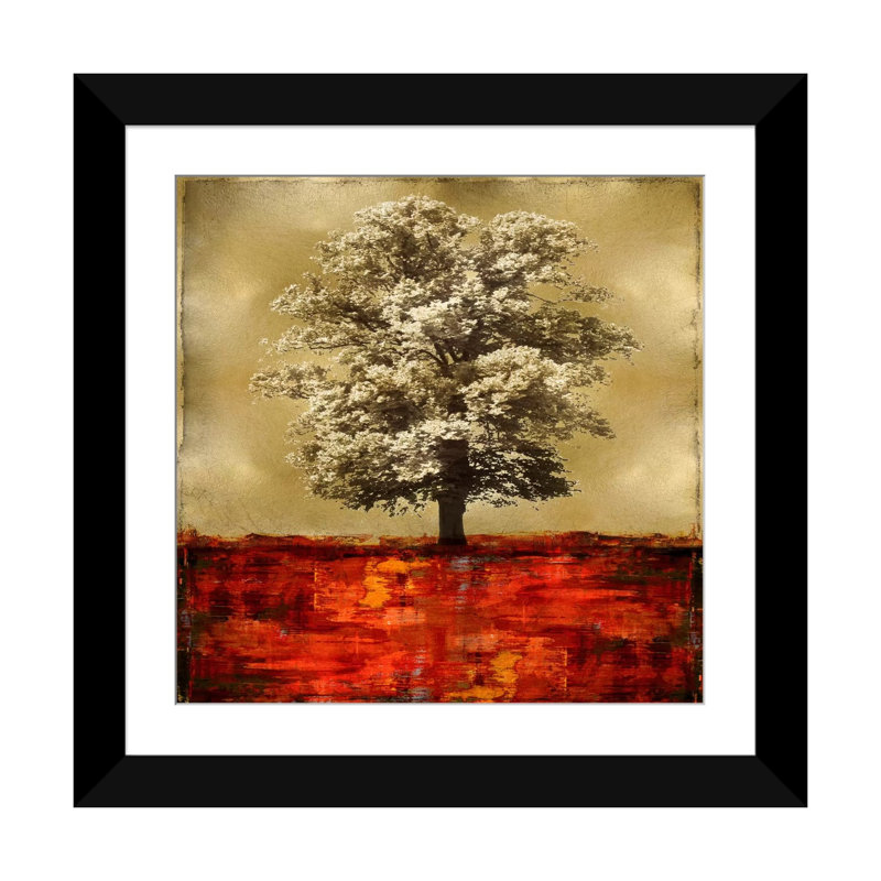 « stately », impression sur toile, H 16 po x l 16 po x P 1 po, Papier avec cadre noir, Blanc