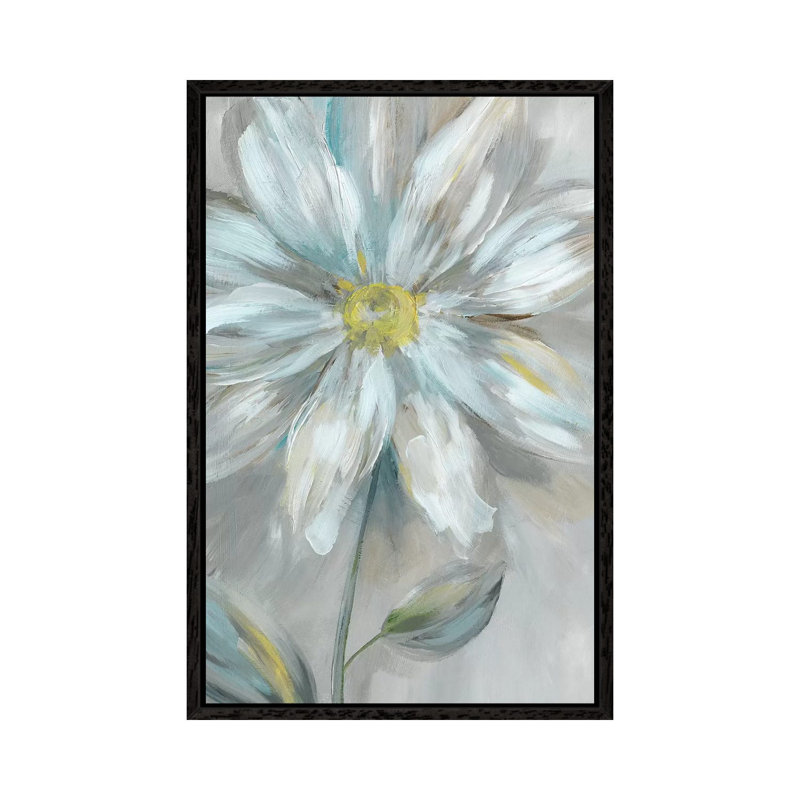 Simple Flower II - Painting on Canvas, 152.5 cm H x 101.5 cm W, Black Framed