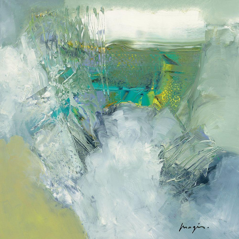Ivy Bronx Magis, galerie d'art tendue sur toile, "Variations abstraites 8", H 20 po x l 20 po