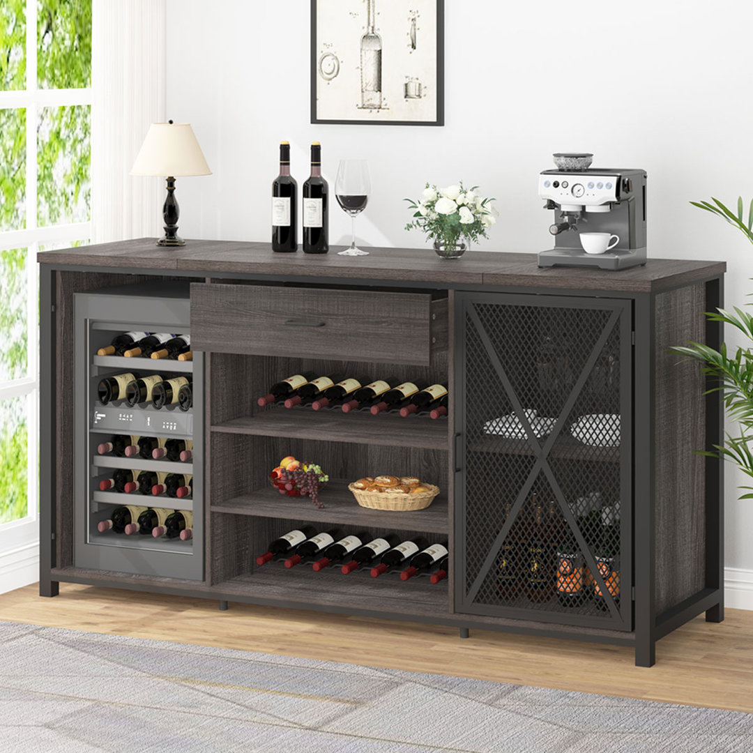 70.9" Long Bar Cabinet 17 Stories 