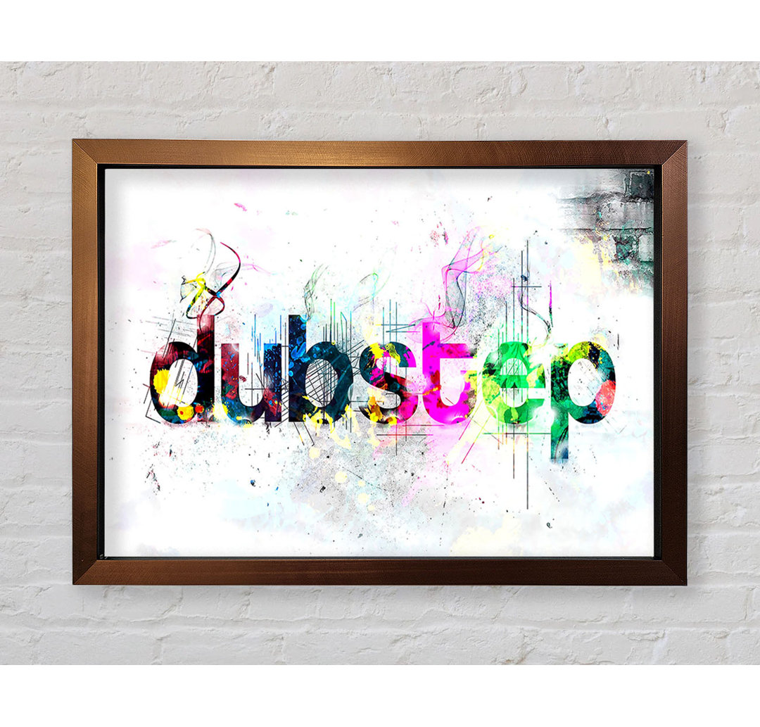 Dubstep Farbiger gerahmter Druck