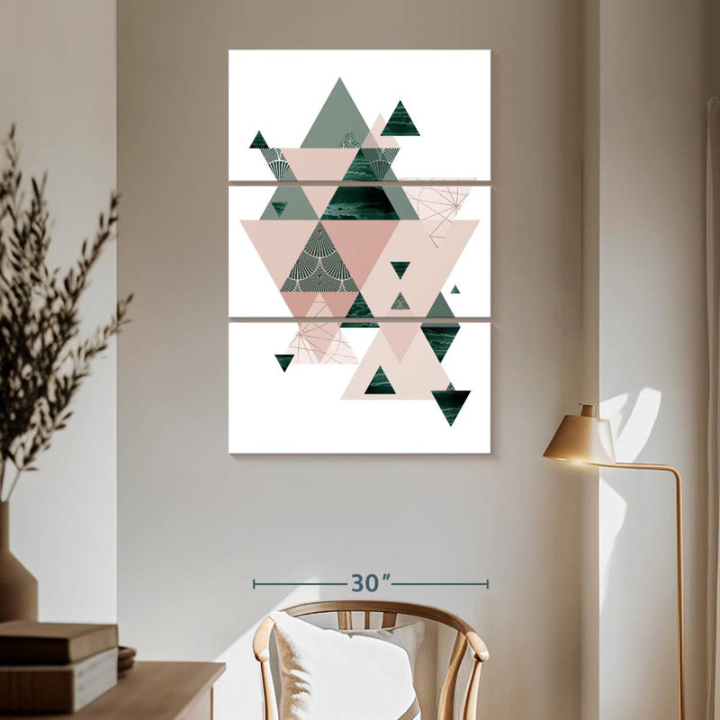 Avery Evergreen Blush Geo II, H 65 po x l 42 po