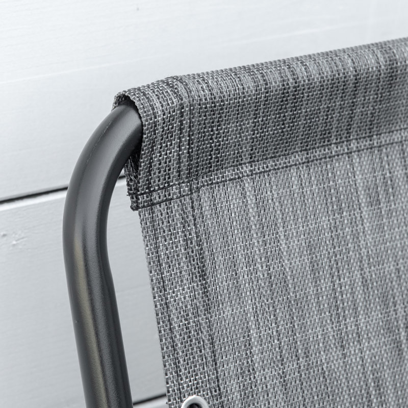 Fabric Patio Folding Chair Folding Chair Set, Gray
