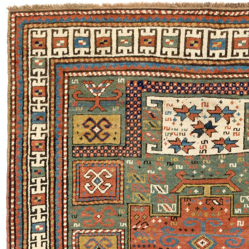 Tapis antique Karatchoph Kazak, vers 1875