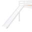 Lit mezzanine blanc avec glissade solidement assemblée - fabriqué en bois massif pour plus de stabilité