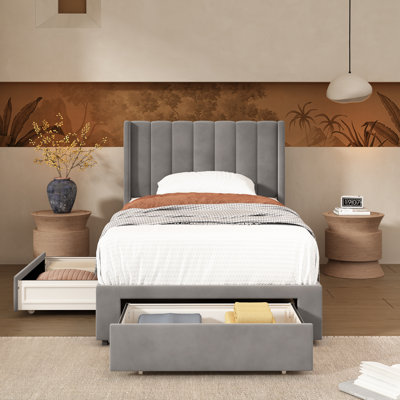 Jeilyn Upholstered Platform Drawer Storage Bed