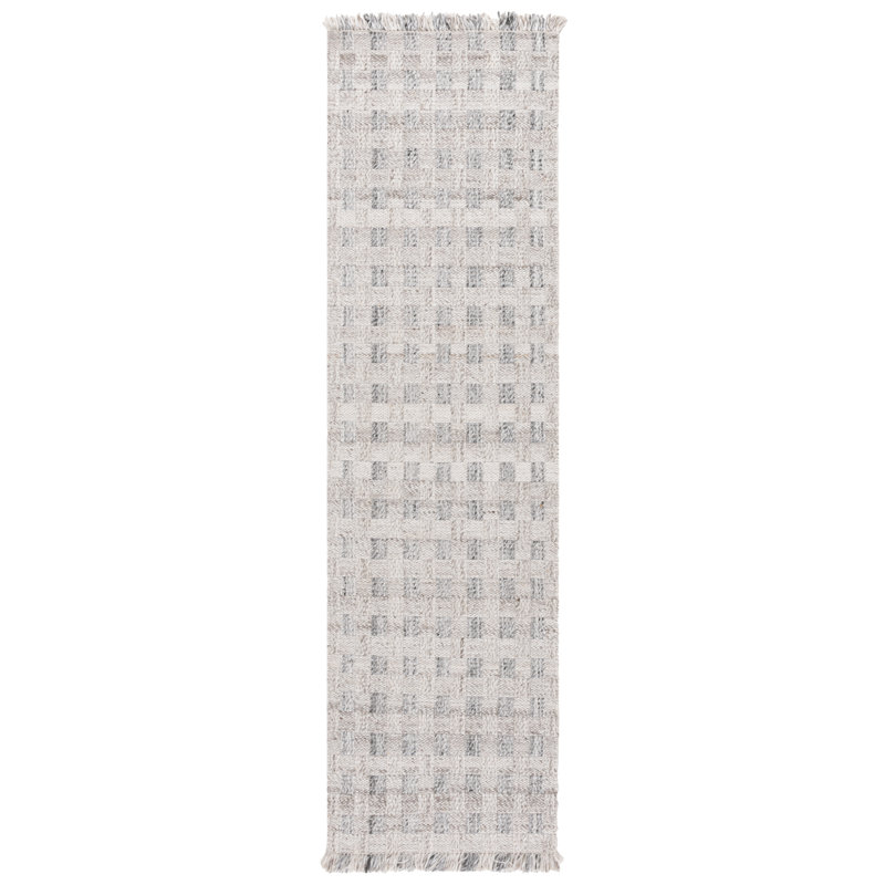 Arkaitz Renewal Hand Woven Pet Yarn Pile Plaid Rug, Runner 2'3" x 8'