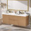 Meuble-lavabo double 59 po avec comptoir en résine Smc sans miroir-1030109442
