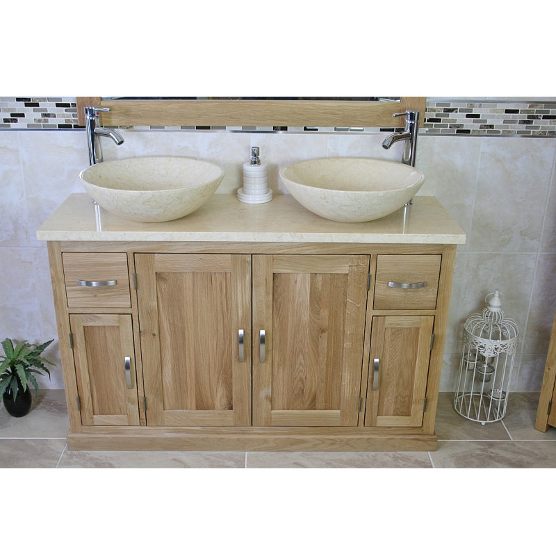 Stockley 1230mm Double Bathroom Vanity with Basin, Cream, Cream