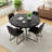 5-Piece Set Of 4 Morden  Chairs And Round Dining Table, Dining Table Set, Dining Room Set-1367603317-1600590595