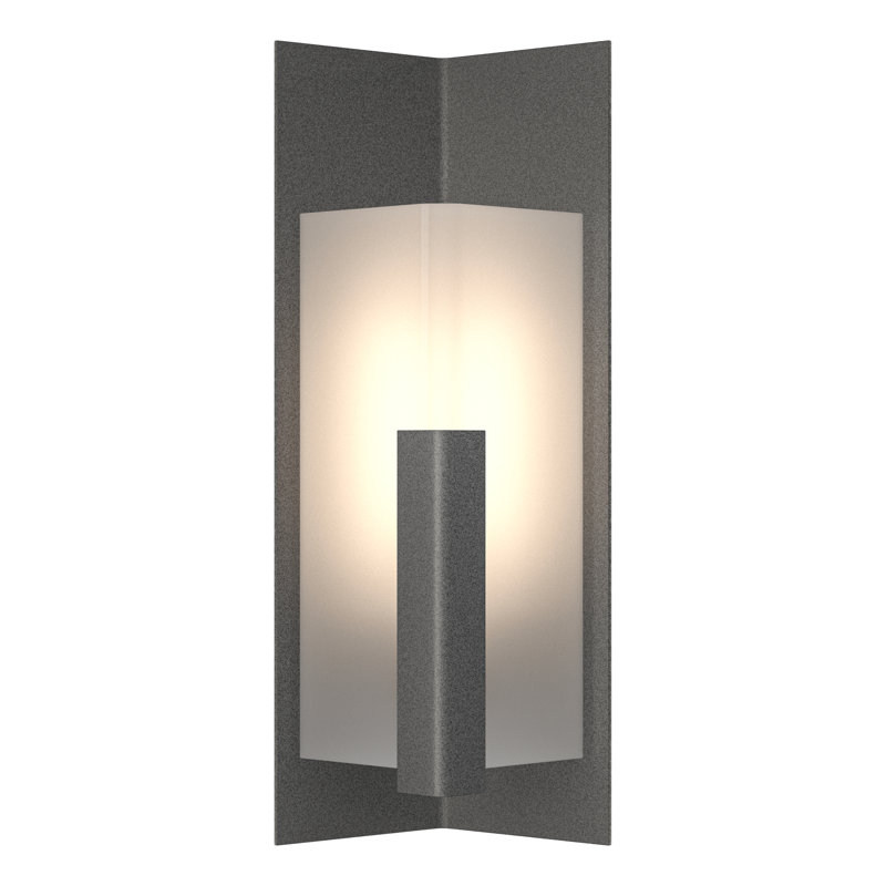 Summit Steel Wall Light, Natural Iron, Frosted, 18.7" H x 7.9" W x 6.3" D