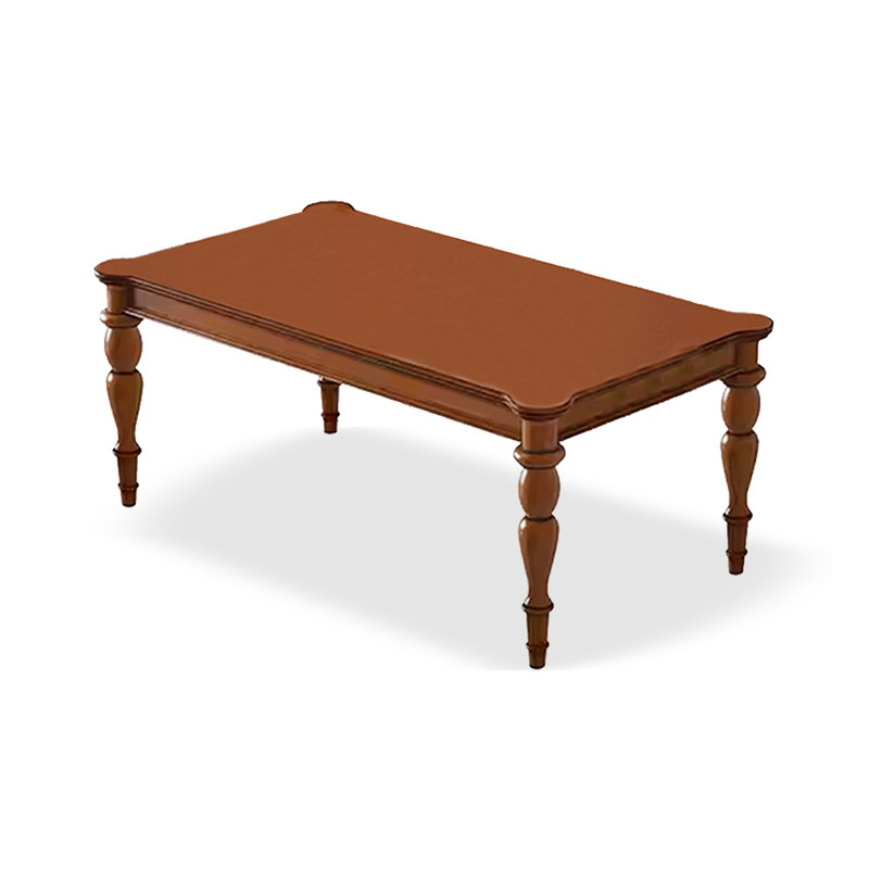 Table de salle à manger rectangulaire en bois massif patiné de style américain, H 30,71 po x L 59,06 po x l 35,43 po