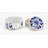 Set Of 5 Coasters, Blue And White Floral Design
