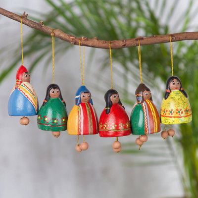 2.8'' Handmade Ceramic Hanging Figurine Ornament