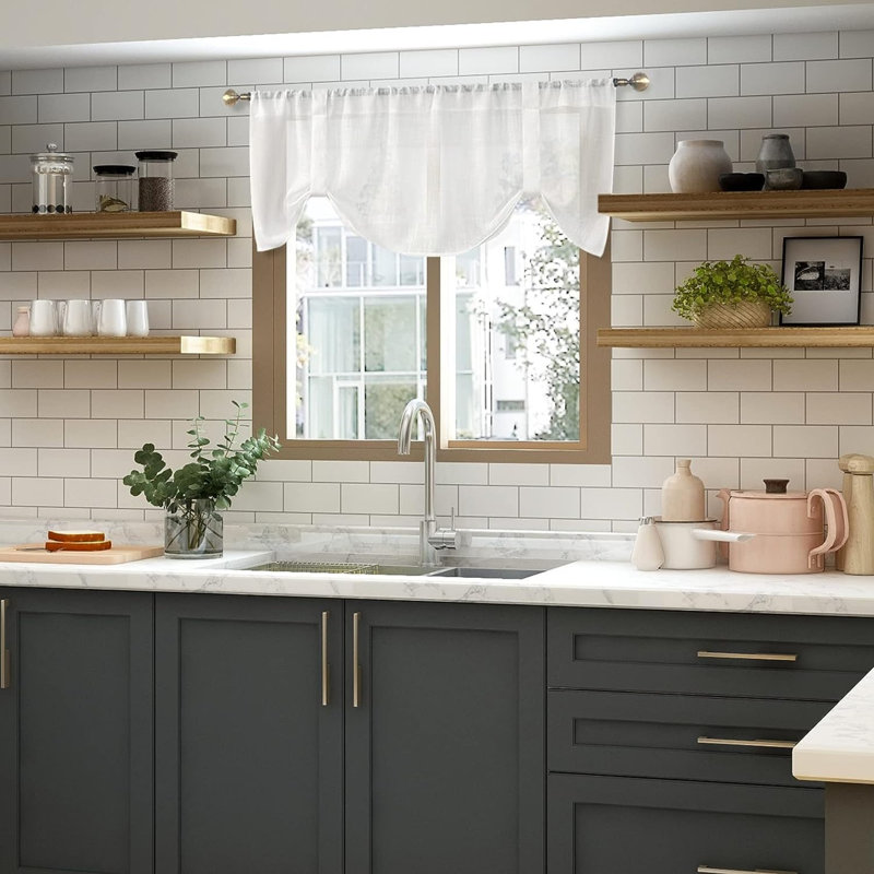 Chas Tailored Window Valance,  White