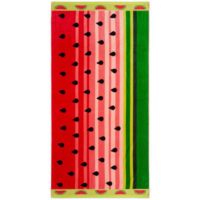Serviette de plage 100% coton melon d'eau